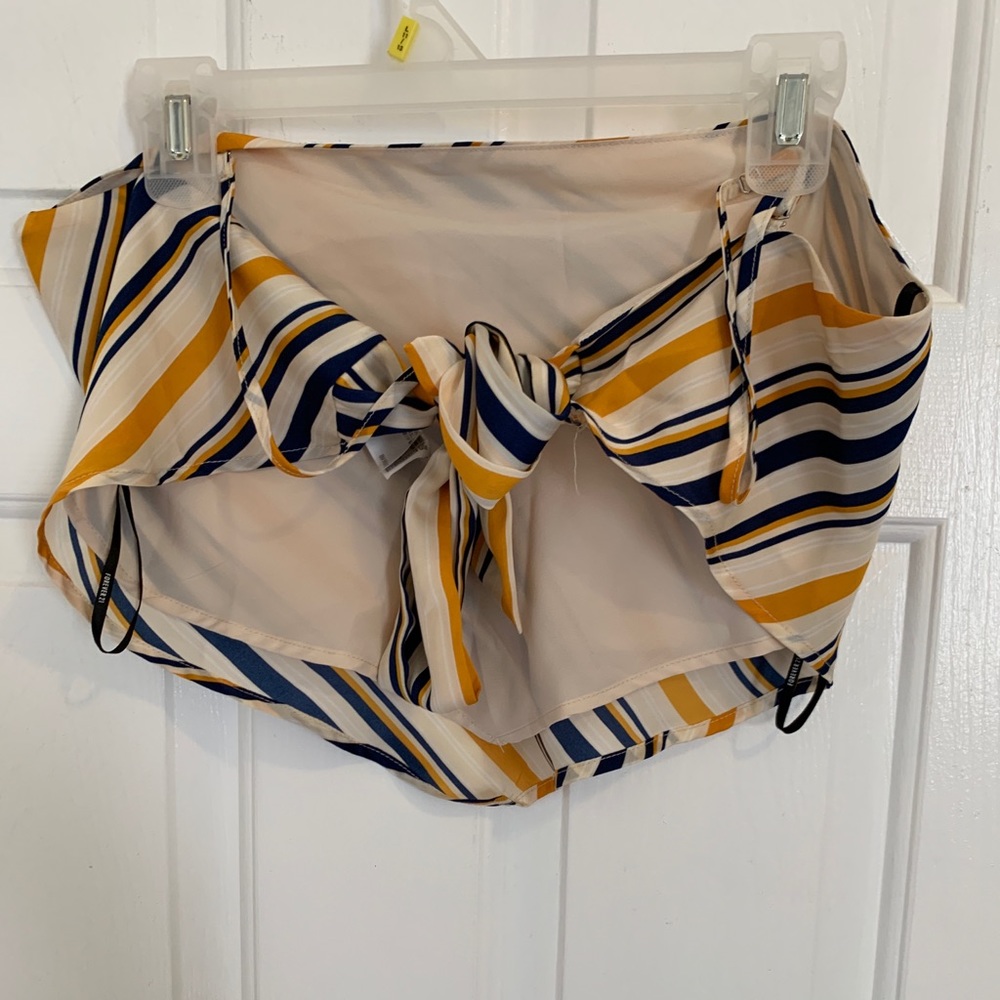 Forever 21 multi colored striped crop top